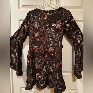 Beautiful MYRA BAG dress. So cute with boots! Floral Brown Women's